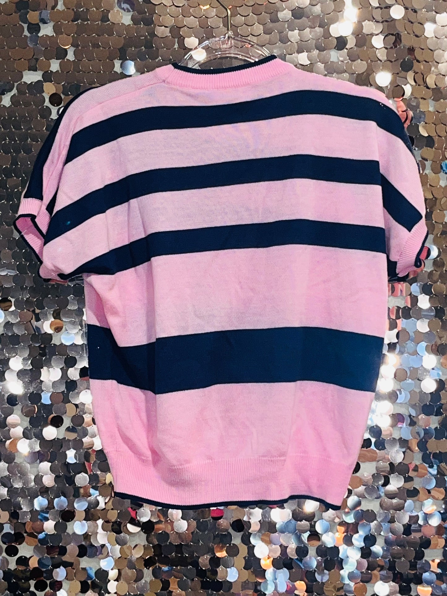 Sweater cropped short sleeve top