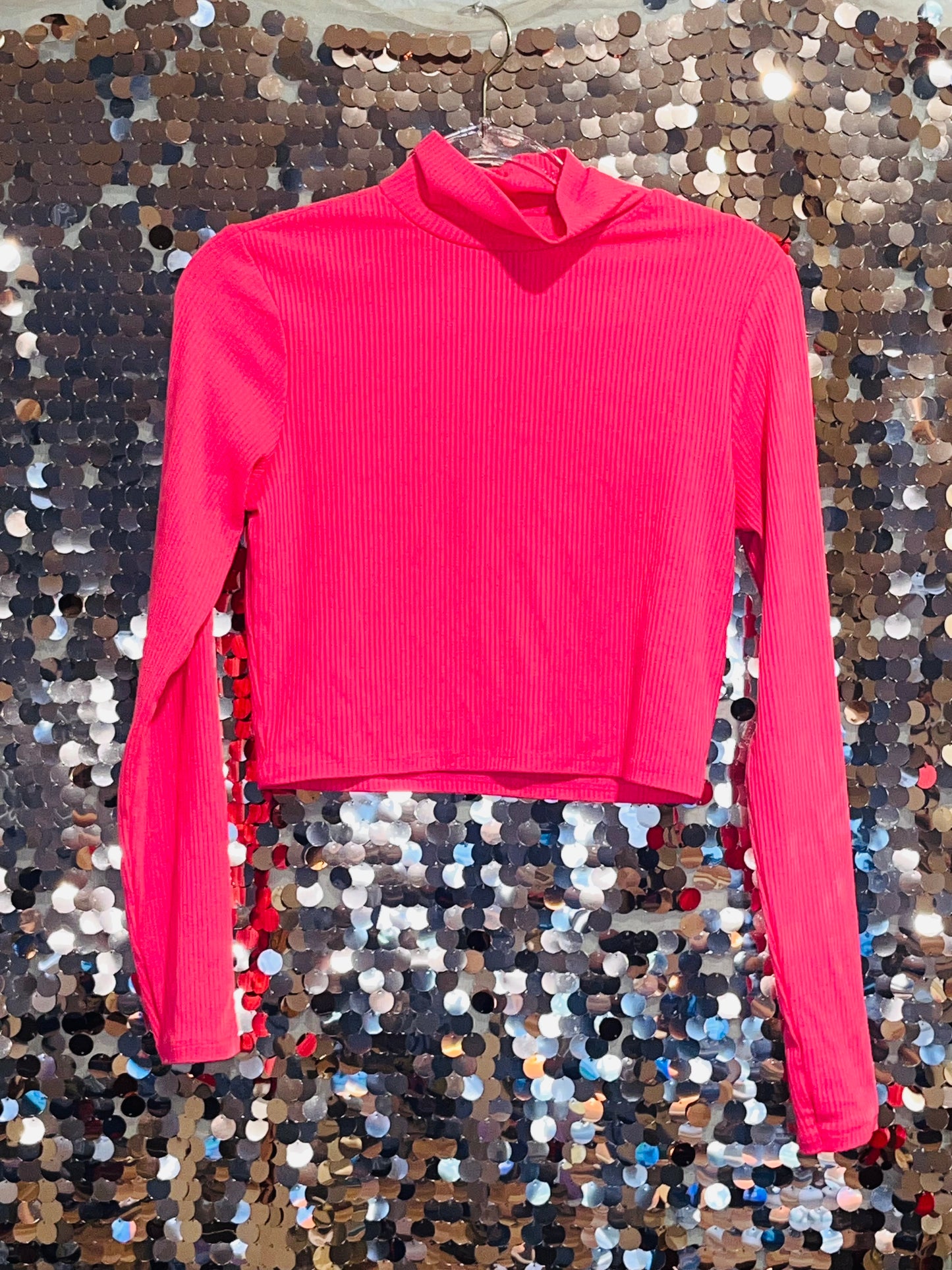 Divided pink crop top