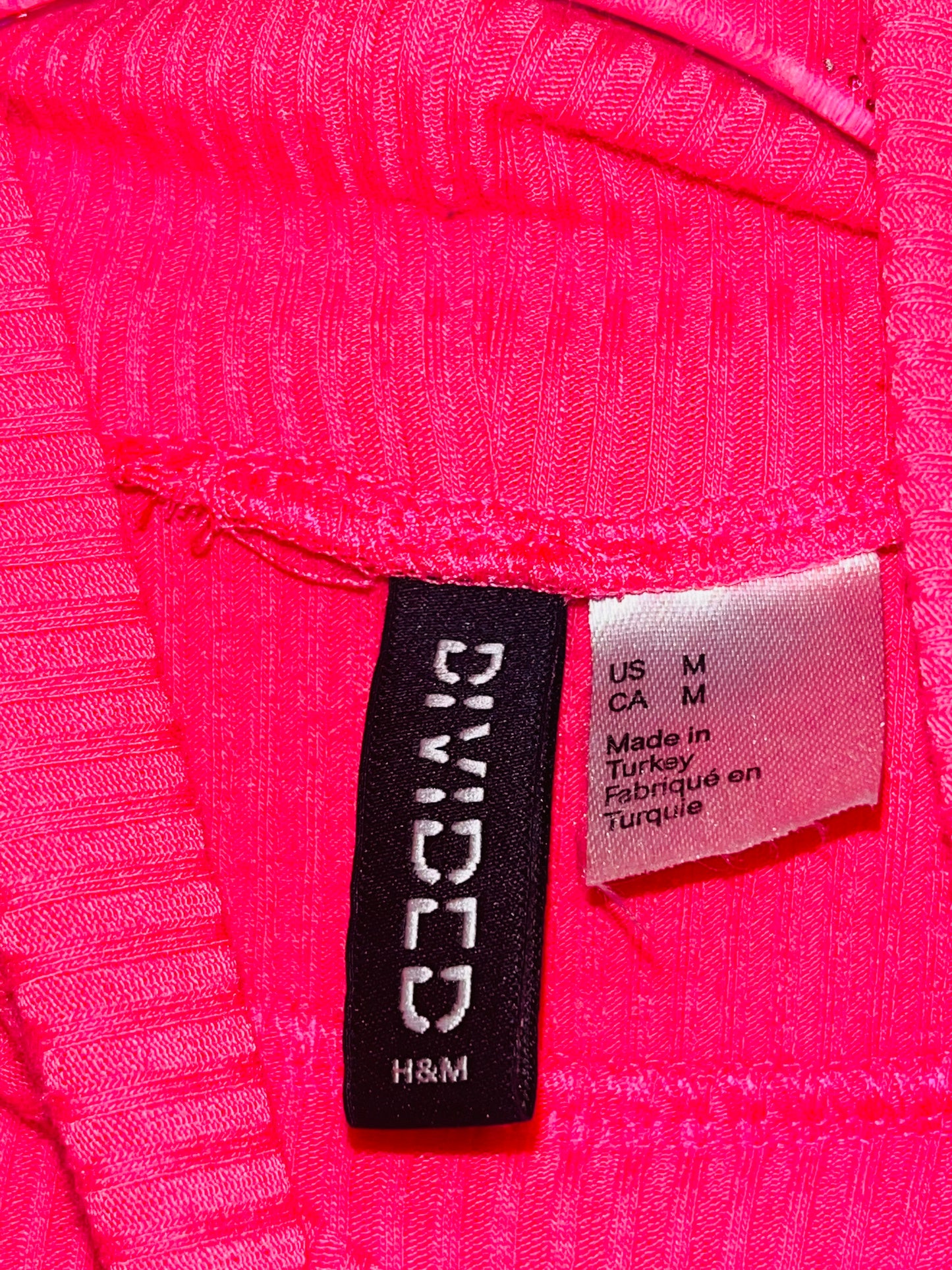 Divided pink crop top