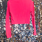 Divided pink crop top