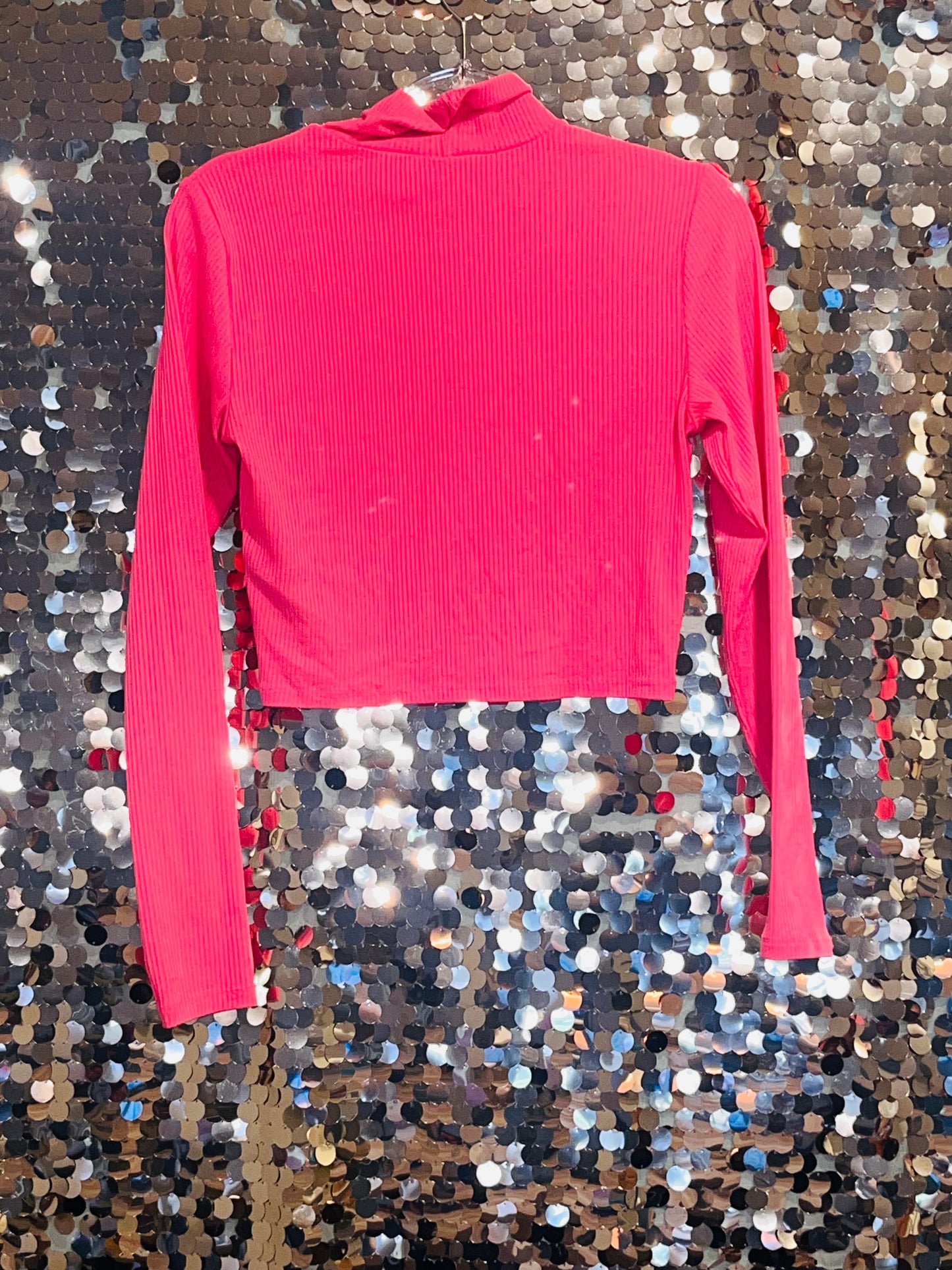 Divided pink crop top