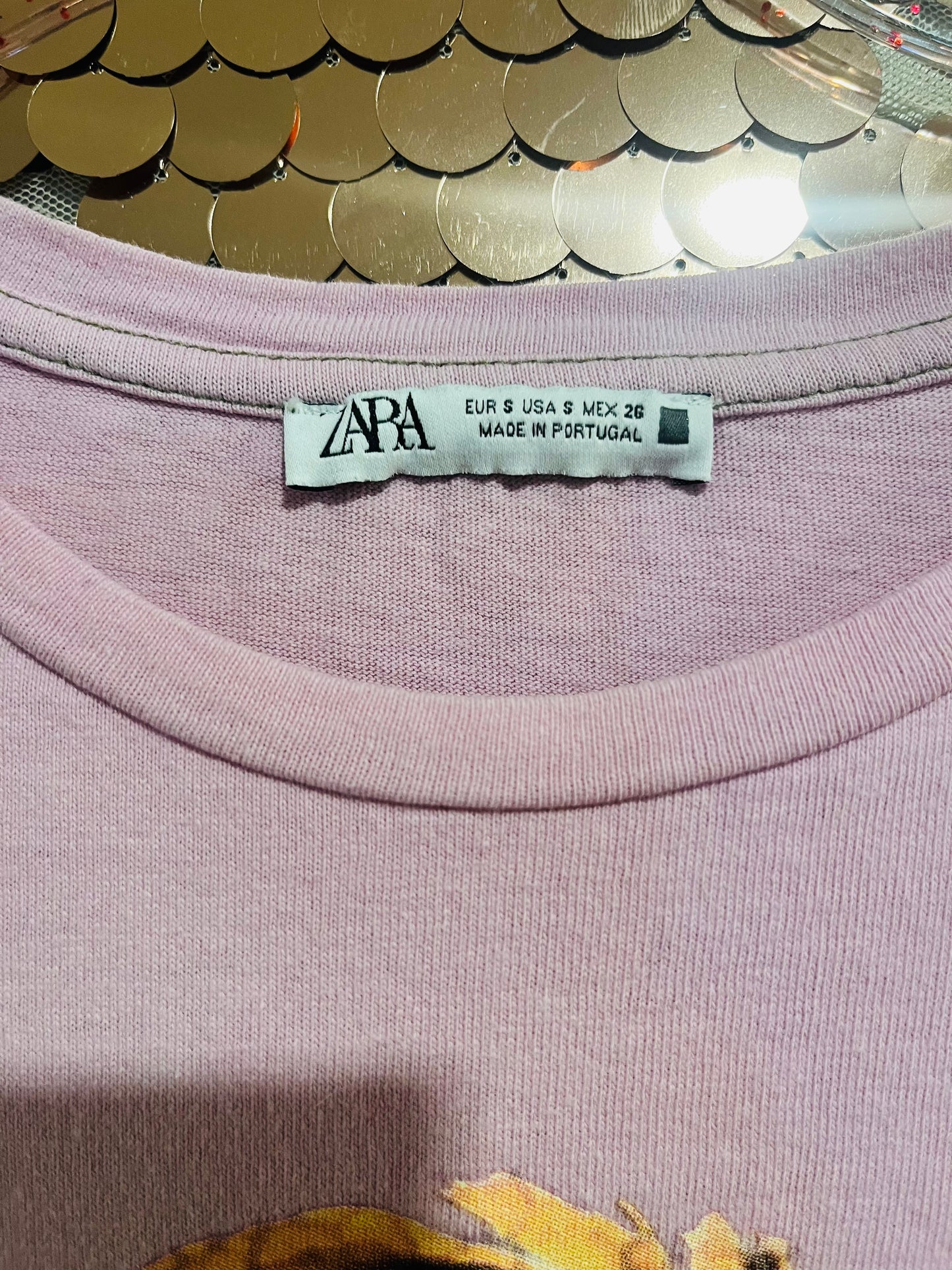 Zara graphic angel tee
