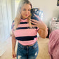 Sweater cropped short sleeve top
