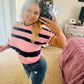 Sweater cropped short sleeve top