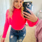 Divided pink crop top