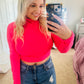 Divided pink crop top