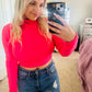 Divided pink crop top