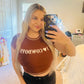 I love cowboys crop tee