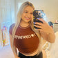 I love cowboys crop tee