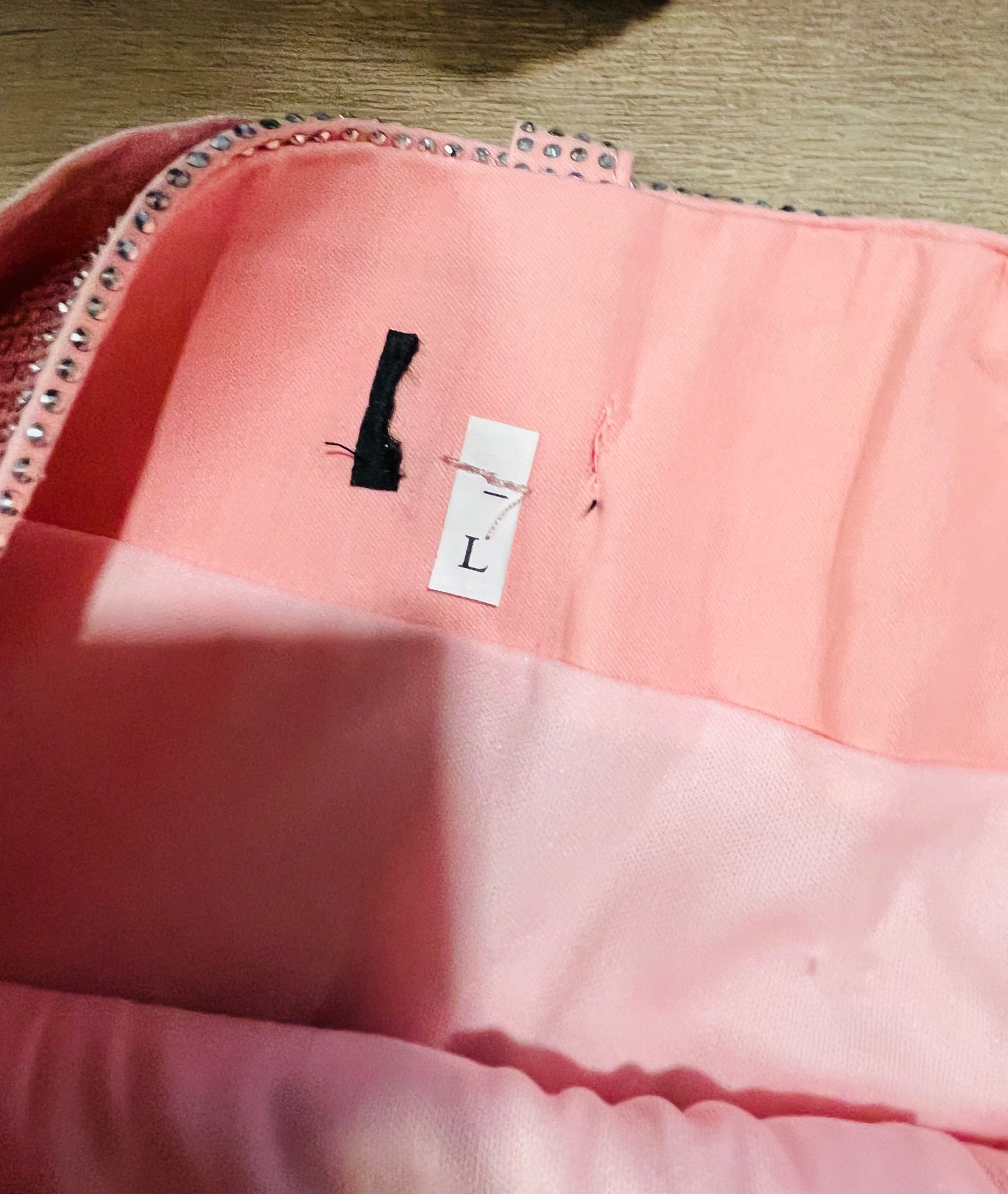 Pink sequin skirt