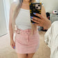 Pink sequin skirt