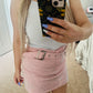 Pink sequin skirt