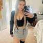 Divided crop black top