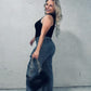 Black cargo jeans
