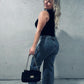 Black cargo jeans