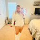White denim romper