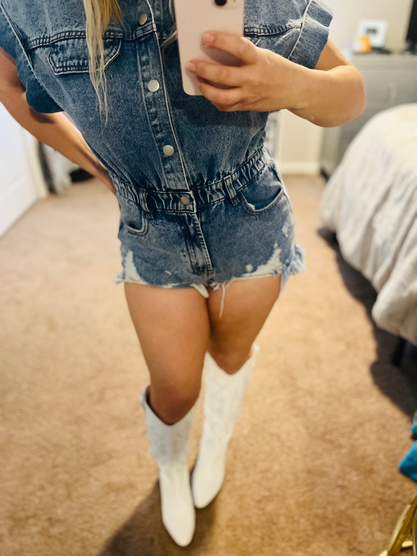 Denim romper