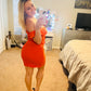 Orange Off-Shoulder Dress