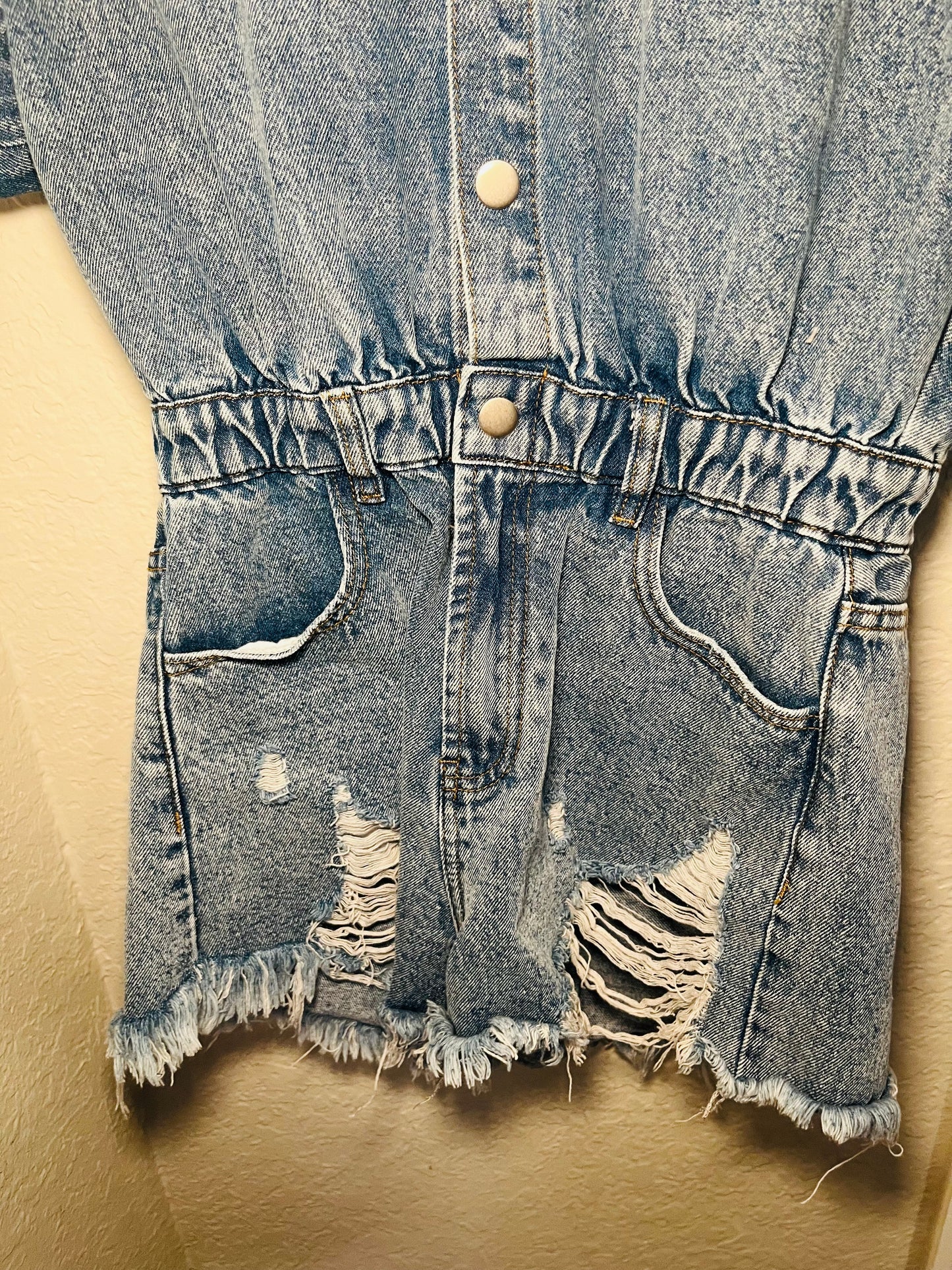 Denim romper