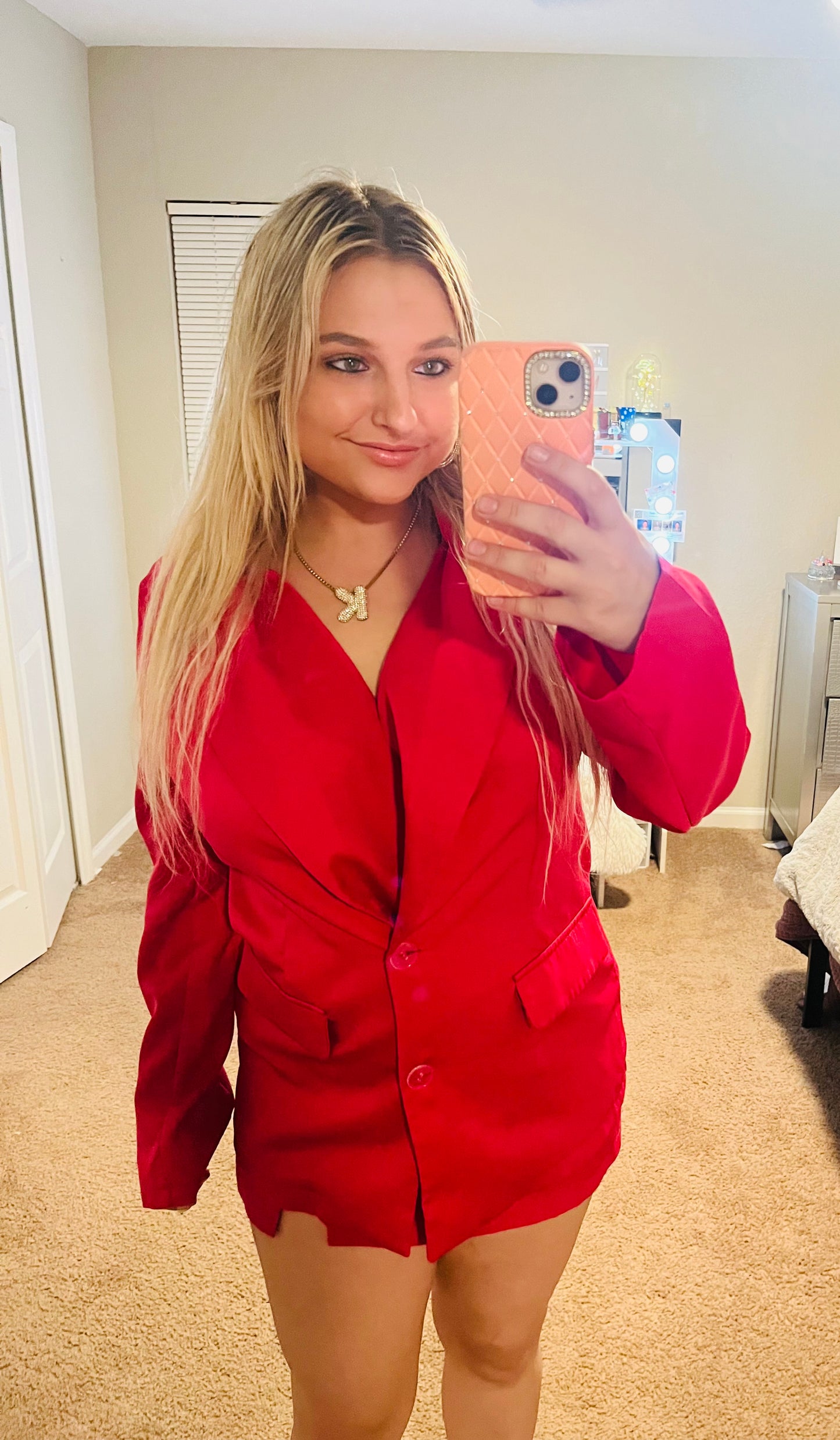 Shein pink business suit