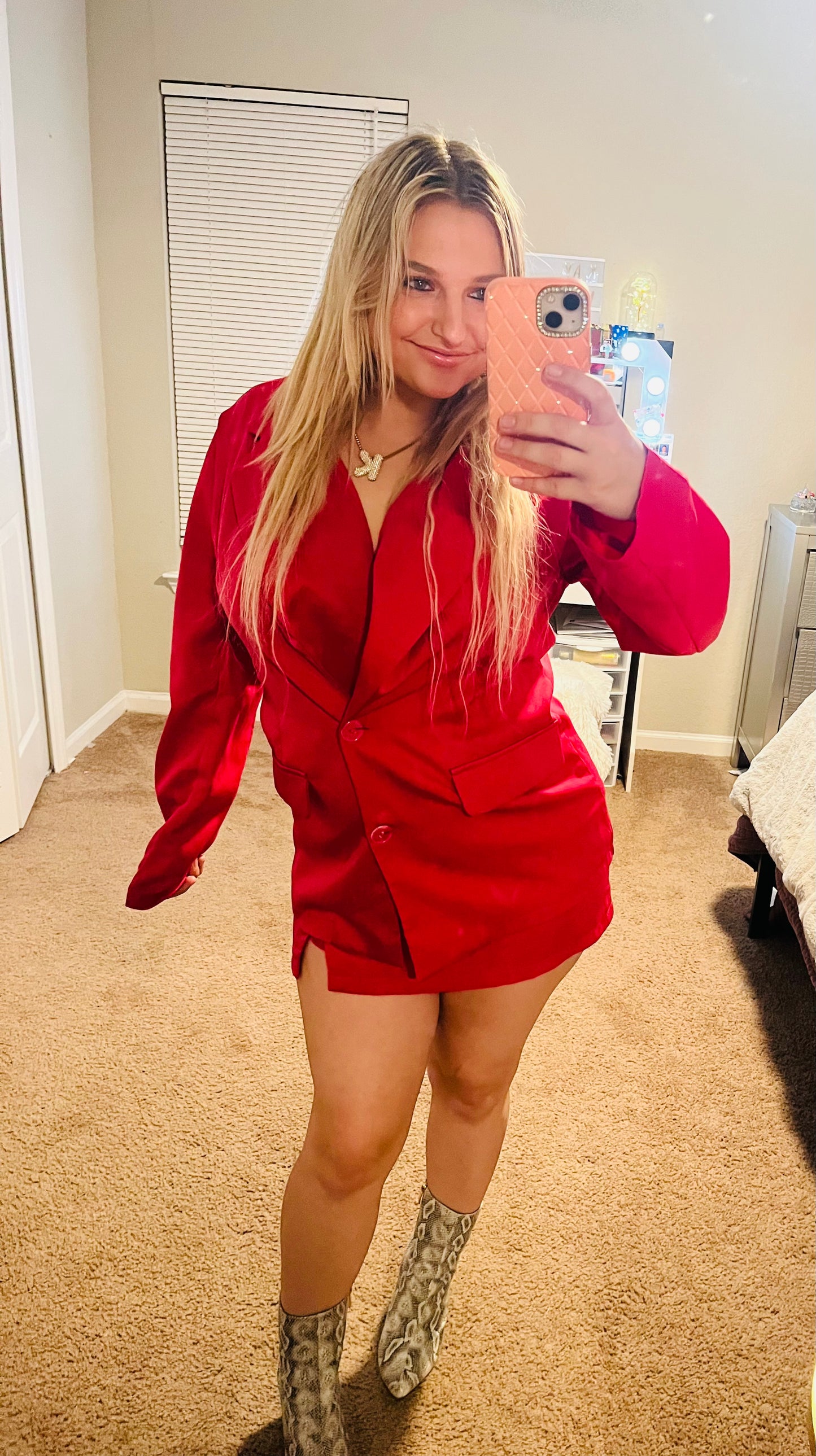 Shein pink business suit
