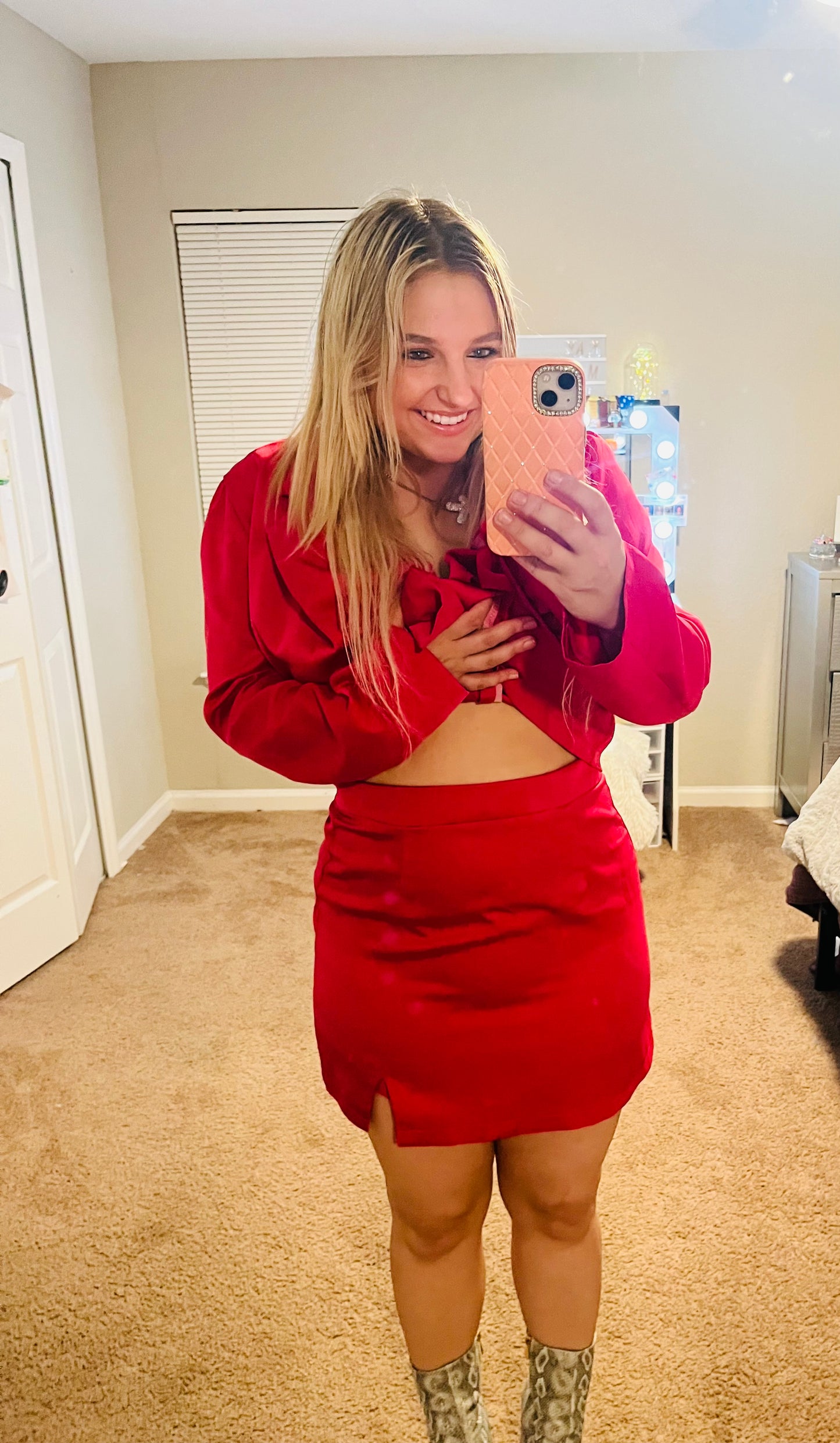Shein pink business suit
