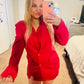 Shein pink business suit