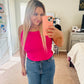 Shein hot pink tube top