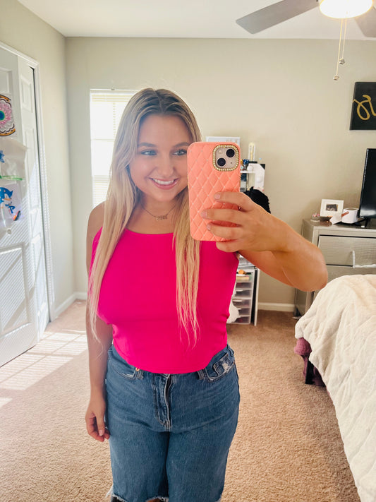 Shein hot pink tube top