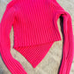 Lelis pink cropped sweater