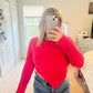 Lelis pink cropped sweater